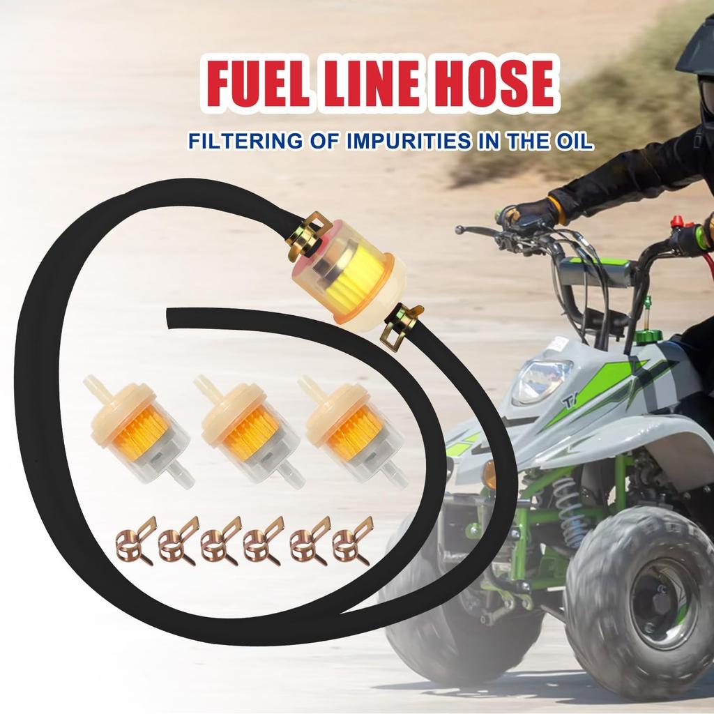 Dirt Bike Gas Fuel Line Hose Fuel Filter For 50Cc 110Cc 125Cc TaoTao Coolster Apollo GY6 Motorcycle Pit Bike Motocross Pocket Bike Chinese Atv Four