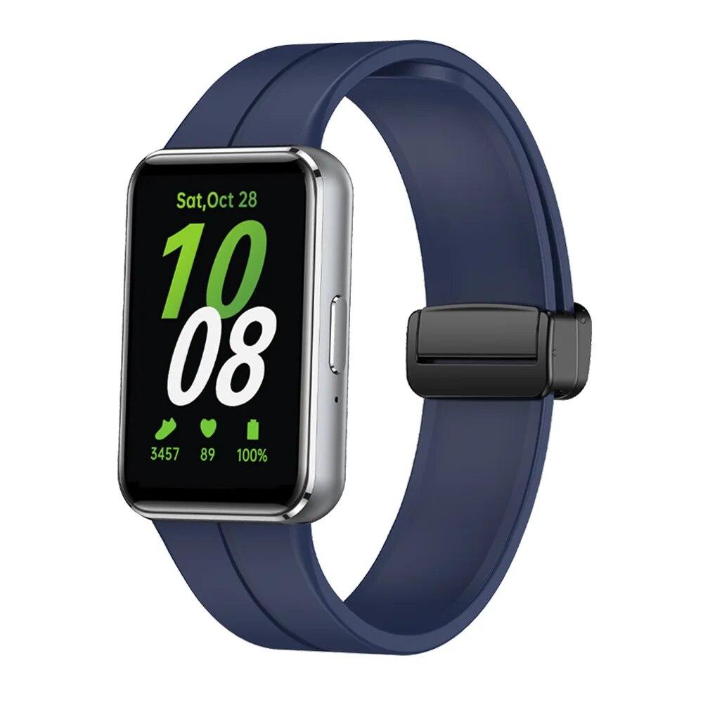 Новый силиконовый ремешок для Samsung Galaxy Fit3 с магнитной пряжкой, спортивный браслет