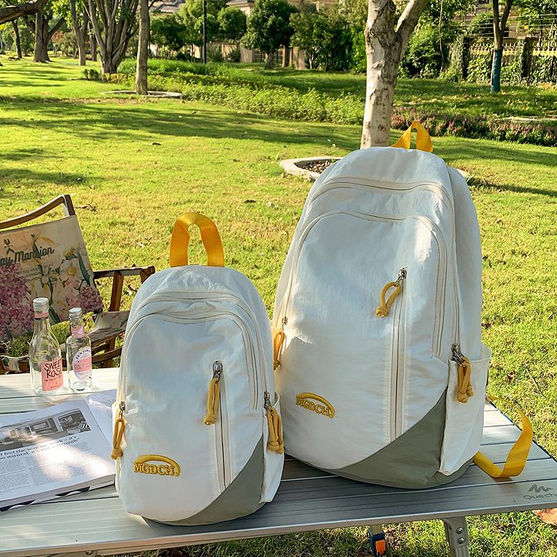 Школьный рюкзак с цветными блоками, женский рюкзак, большой емкости, студенческий дорожный рюкзак