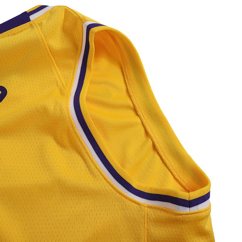 Nike Повседневный спортивный костюм Nba Youth Los Angeles Lakers James 6 дышащий быстросохнущий спортивный жилет детская спортивная одежда Lakers-желтый 3Z2B7BZ2P-LAK06