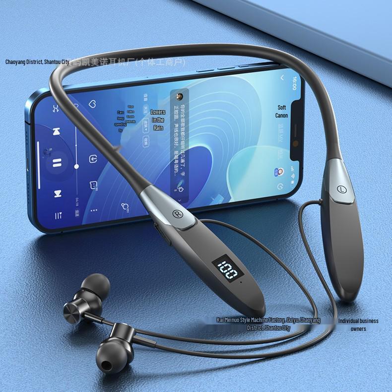 Sports Bluetooth Earphones with Ultra-long Battery Life and Neckband Design