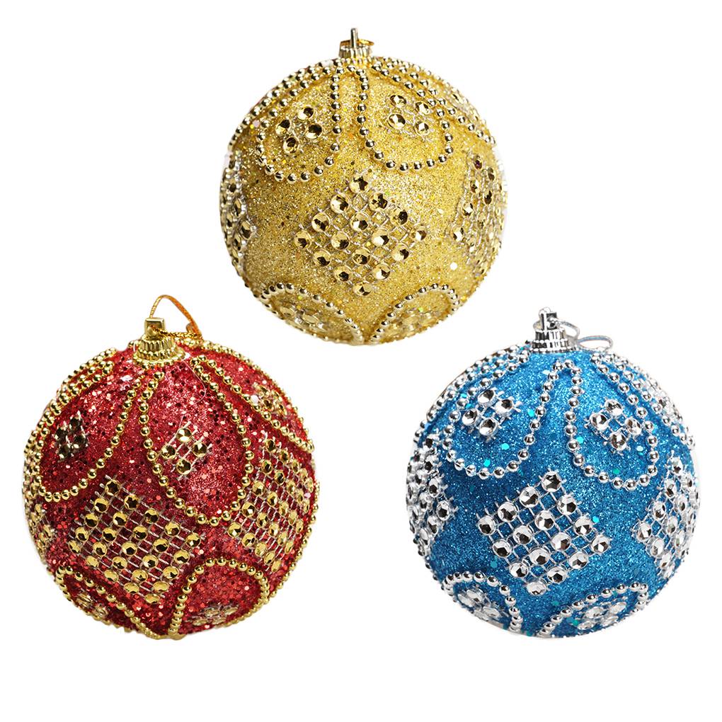 1 шт. Рождественские елочные шары из хрустальной пены, блестящие бусины, цепочка, украшение на Рождество своими руками -