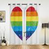 Радужные полосы в форме сердца, красочные шторы с любовью для спальни, гостиной, шторы для кухни, детские шторы на окна, домашний декор