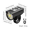 LED Bicycle Front Light Super Bright Bicycle Light Dual Light Source High Brightness Bike Flashlight Rechargeable for Emergency