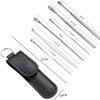 6Pcs/Set Ear Cleaner Ear Wax Pickers Stainless Steel Earpick Wax Remover Piercing Kit Earwax Curette Spoon Care Ear Clean Tools