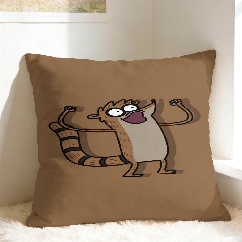 RRegular Show Pillow Case Graphic Pillow Cover Vintage Pillowcases For Living Room Sofa