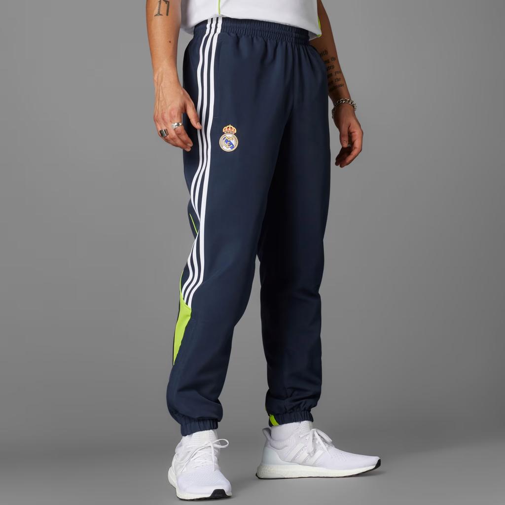 adidas Логотип Брюки кэжуал с манжетами средней посадки Мужские брюки JF2592