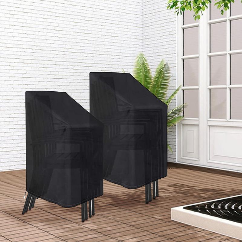 Patio Chair Covers Heavy Duty 210D Oxford Stackable Chair Covers Outdoor Waterproof Weatherproof Winter Lawn Furniture Covers UV