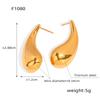 Fashion Personality Titanium Steel Glossy Earrings Geometric Comma Design Earrings Light Luxury Women's Earrings