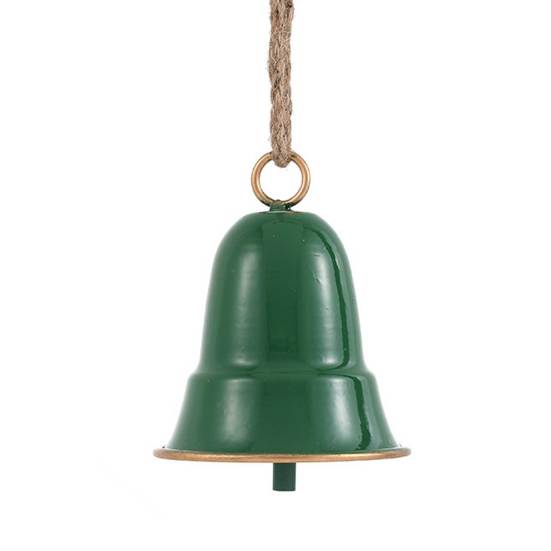 Деревенский Металлический Рождественский Колокольчик Большой Красный Зеленый Золотой Колокольчик Джингл Рождественская Елка Подвесной Декор Винтажный Ручной Работы Музыка Ветра для Елки Венка Дверного Декора