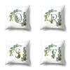 Полиэстеровая наволочка Дом Зеленый Суккулент Наволочка 26 Английских Букв Наволочка для Подушки Чехол для Подушки в Автомобиль