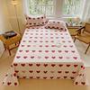 Комплект постельного белья из 3 предметов с романтическим узором в виде сердечек, утолщенное покрывало с геометрическим принтом и наволочками, мягкий хлопковый комплект постельного белья
