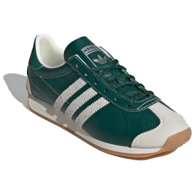 adidas Оригинальные Country Og Удобные Ретро Нескользящие Прочные Низкие Кеды для Скейтбординга Женские кроссовки Зеленые Белые IE3939