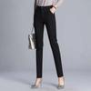 Women's Formal Pants Spring/Autumn Mid-Rise Straight-Leg Work Pants Slim-Fit Tapered Trousers, Slim Style, Straight Bottom