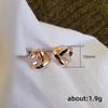 Exquisite Love Heart Zircon Stud Earrings: Gold-Plated Niche Design, High-End Trendy Style