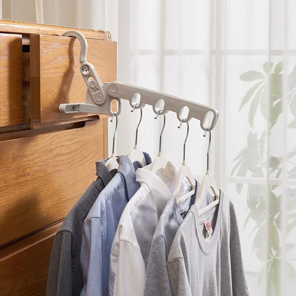 Five-hole Clothes Drying Rack Foldable Clothes Hook New Clothes Drying Artifact  Dormitories