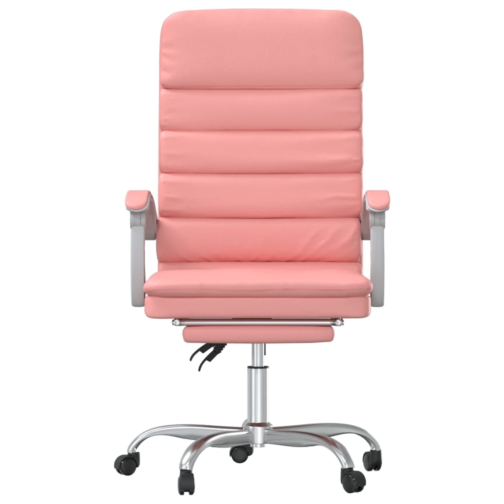 Massage Office Chair in Pink Artificial Leather