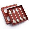 Christmas Flatware Sets with Gift Case,Coffee,Dessert , Cutlery Lunch Tableware,2 / 4 PC Fork Spoon, Christmas Gifts