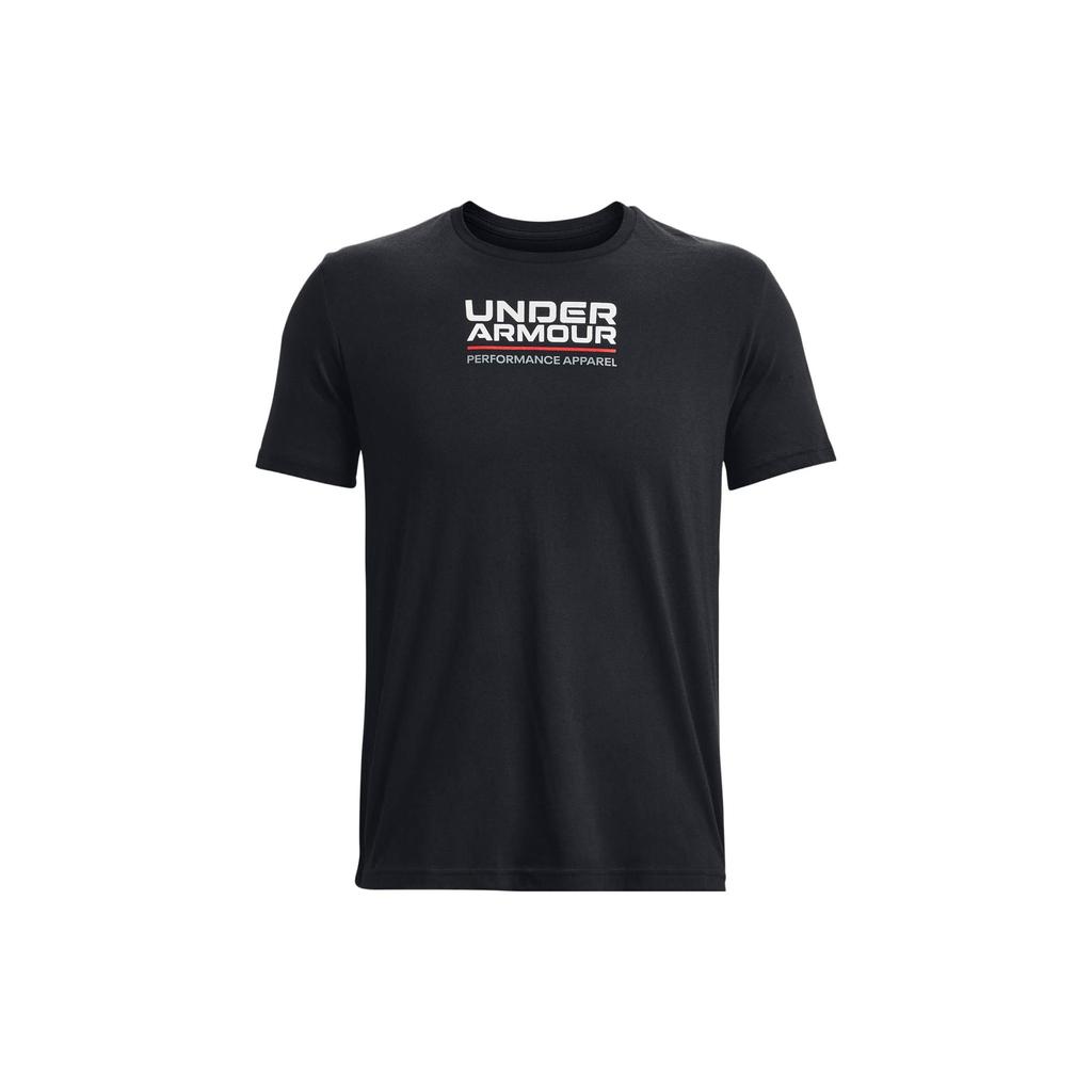 Under Armour Спортивная футболка с коротким рукавом и принтом логотипа сзади, мужские топы, черные 1370529-002