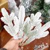 1/20PCS Christmas Artificial Pine Needles Branches Snow Pine Fake Plants DIY Xmas Tree Wreath Ornaments Home Xmas New Year Gifts