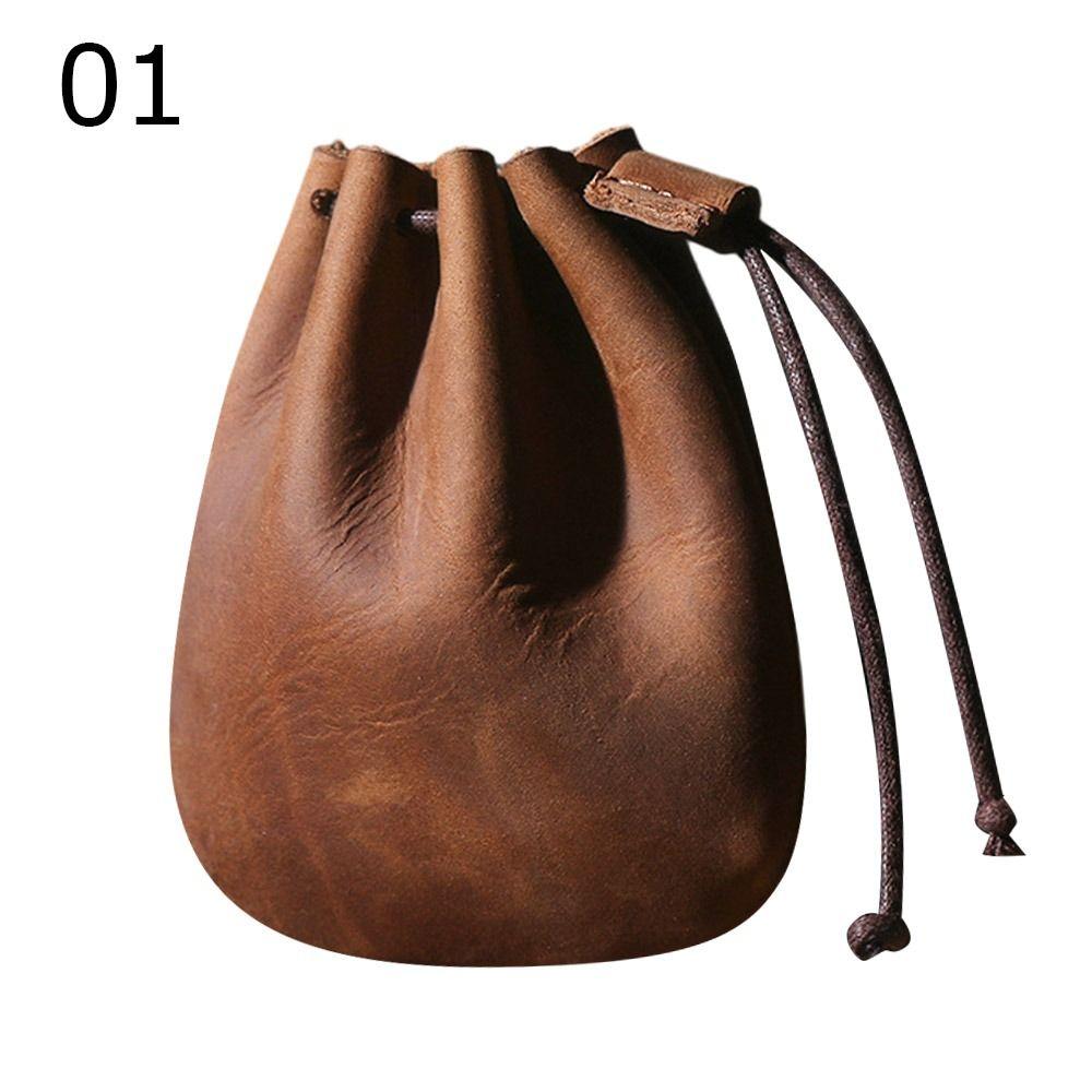 Leather Coin Pouch Multicolour Storage Bag Soft Wallet  Travel