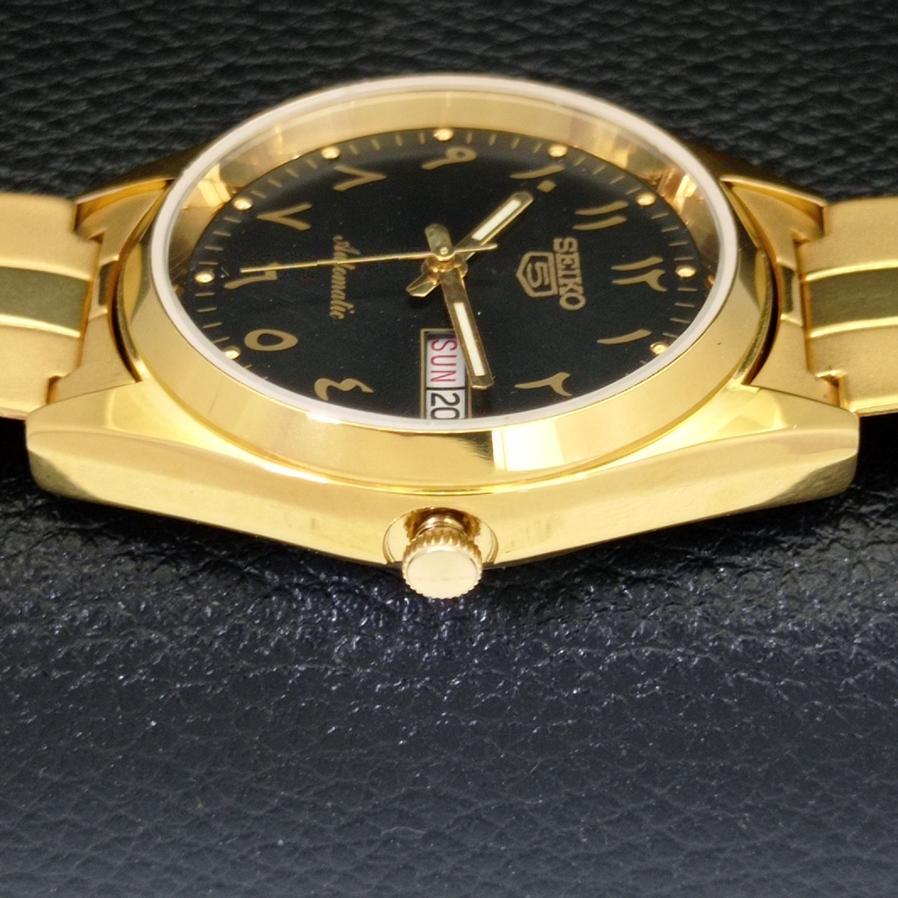 ВОССТАНОВЛЕННЫЕ АВТОМАТИЧЕСКИЕ МУЖСКИЕ ЧАСЫ SEIKO 5 JAPAN 6309A С ЧЕРНЫМ ЦИФЕРБЛАТОМ В АРАБСКОМ СТИЛЕ a427207-2