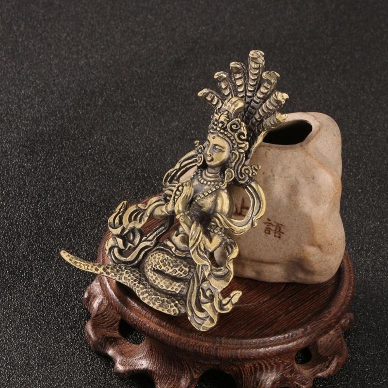 Metal Buddhas Statues for Meditations Decors,Buddhas Statues Figurines Spiritual Decors Table Centrepieces Nuwa Statue