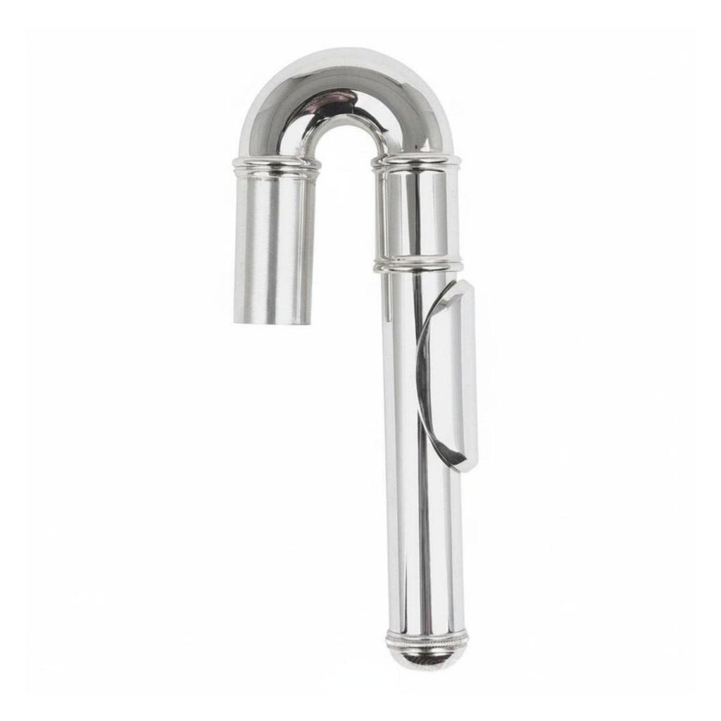 Silver Flute Head Joint Nickel-Plated Curved Headjoint for Beginners