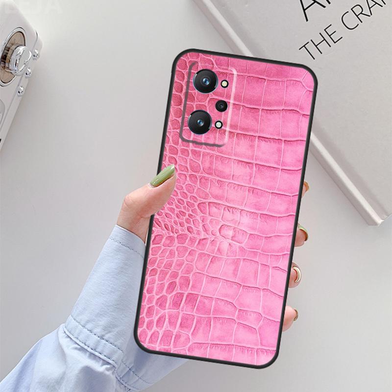 Чехол с принтом под крокодила для Realme 11 10 12 13 14 Pro Plus GT 5 6 6T GT7 Pro C67 C61 C53 C51 C21Y C25S C55 C75