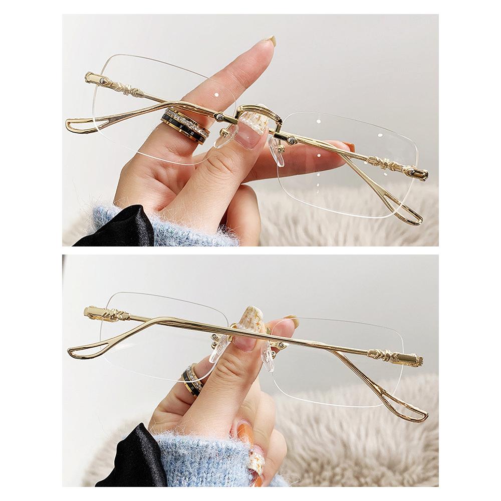 Солнцезащитные очки прямоугольной формы UV400 безободковые очки ретро океанские линзы солнцезащитные очки для женщин и мужчин