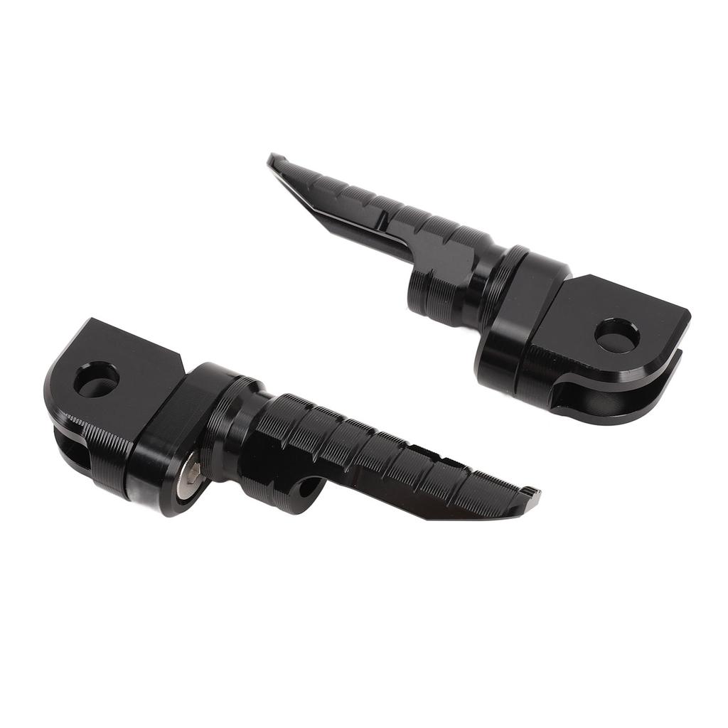 1 Pair Motorcycle Front Foot Peg Black Anti Slip Aluminum Alloy Adjustable Height Foot Peg Footrest