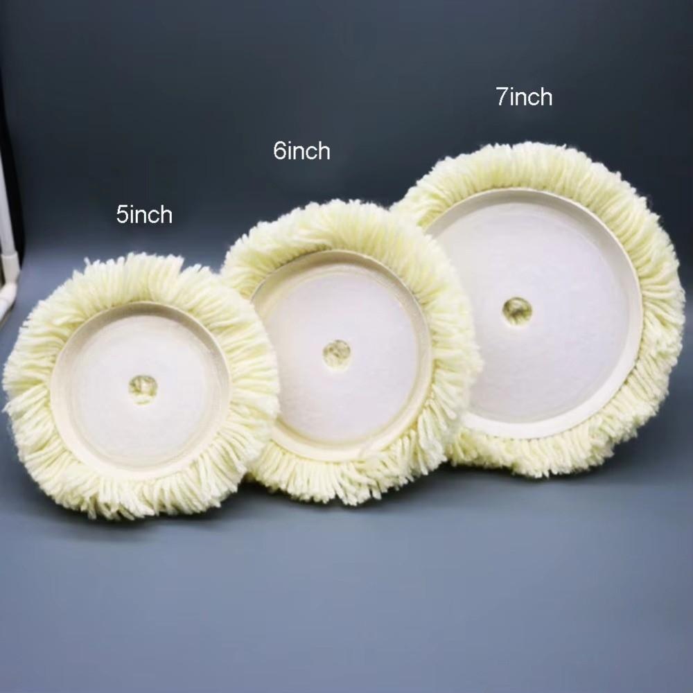 Hook & Loop Grip Wool Polishing Pad 7 Inch Polishing Machine Accessories For Vehicle