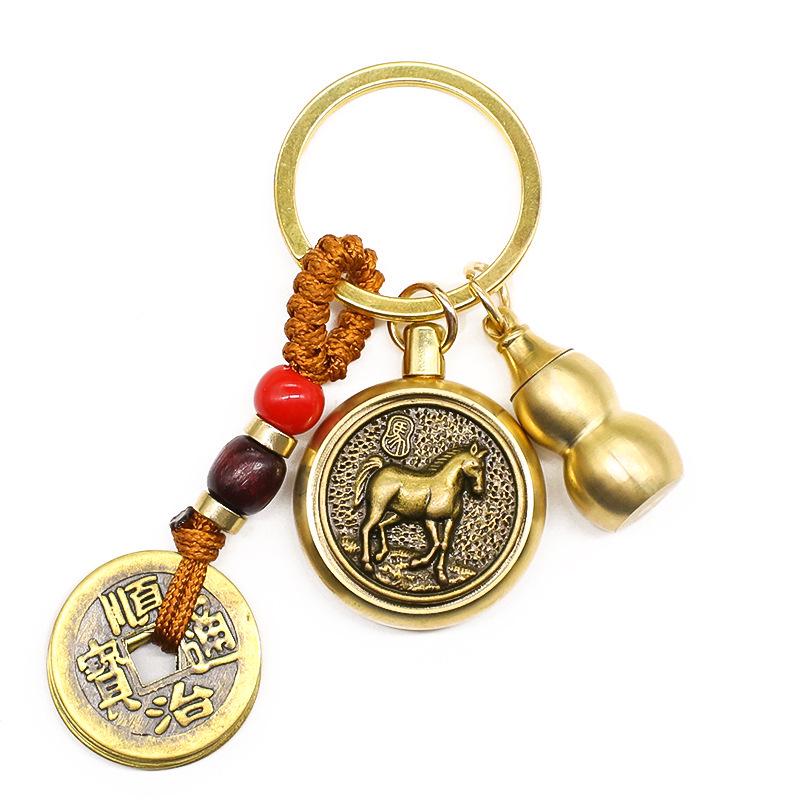 «Подвеска-брелок в виде змеи-хранителя с двенадцатью знаками зодиака, вращающимся орнаментом в виде пяти императоров и Будды»
