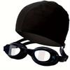 2pcs Adult Swimming Goggles and Swimming Cap, Anti-Leakage and Anti-Fog Swimming Goggles