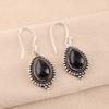 Драгоценный камень Черный Турмалин Серебро 925 пробы Ручная работа Украшения Бохо Серьги 1,6" EE-164-28