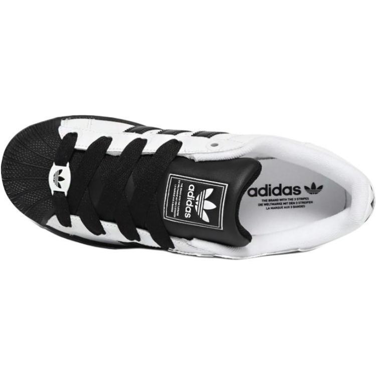 adidas Originals Superstar 2 Мягкие и удобные Низкие Детские Скейтбордические Кроссовки Белые Черные JI0210