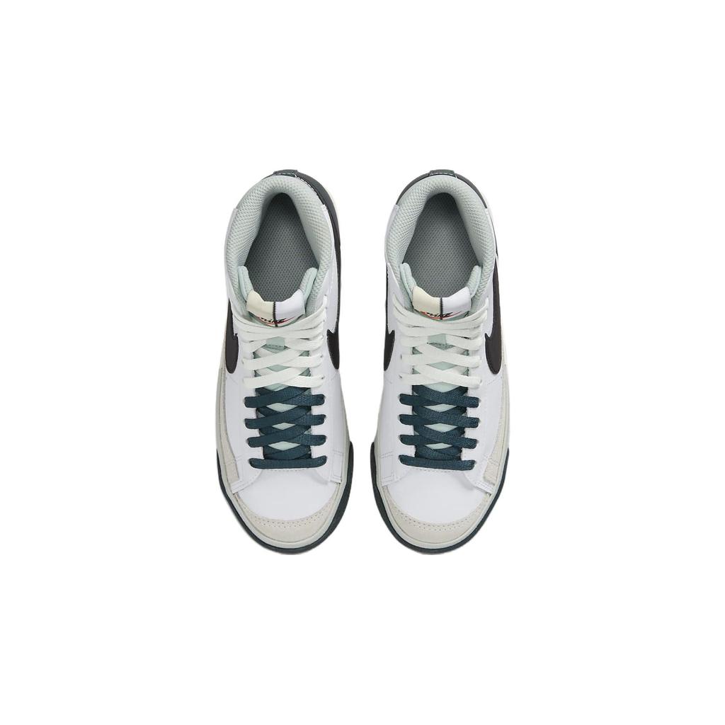 Nike Blazer Non-Slip Durable Mid-Top Kids Skate Shoes Kids Sneakers Black White FN6937-101