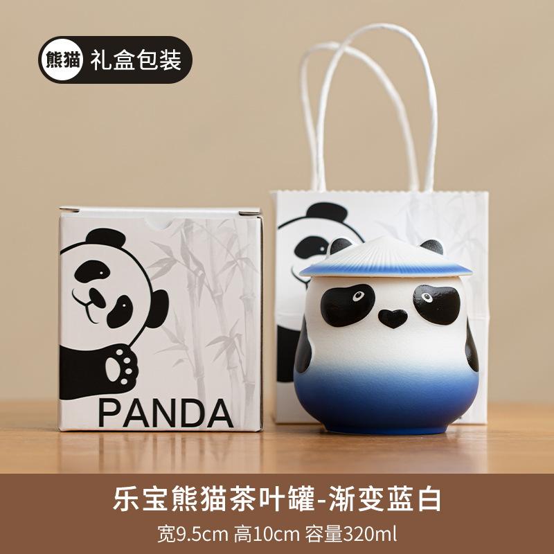 Керамические банки для чая с пандой из мультфильма Креативные банки для хранения животных Контейнеры для чая Банки для конфет Подарочные наборы для чая в гостиной