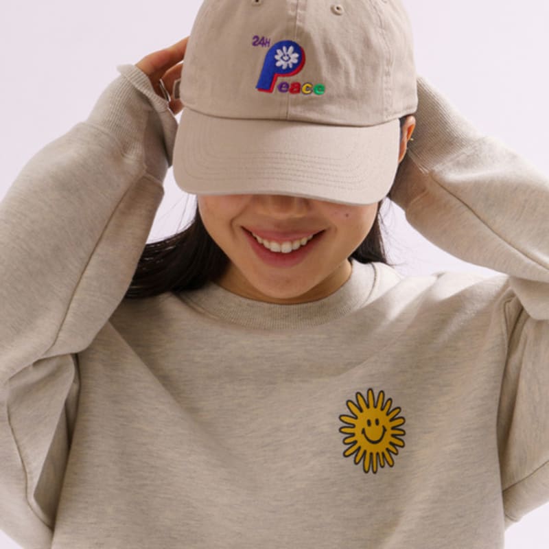 BIGWAVE COLLECTIVE 24H PEACE SMILE WASHED кепка (ПЕСОЧНЫЙ ХАКИ)