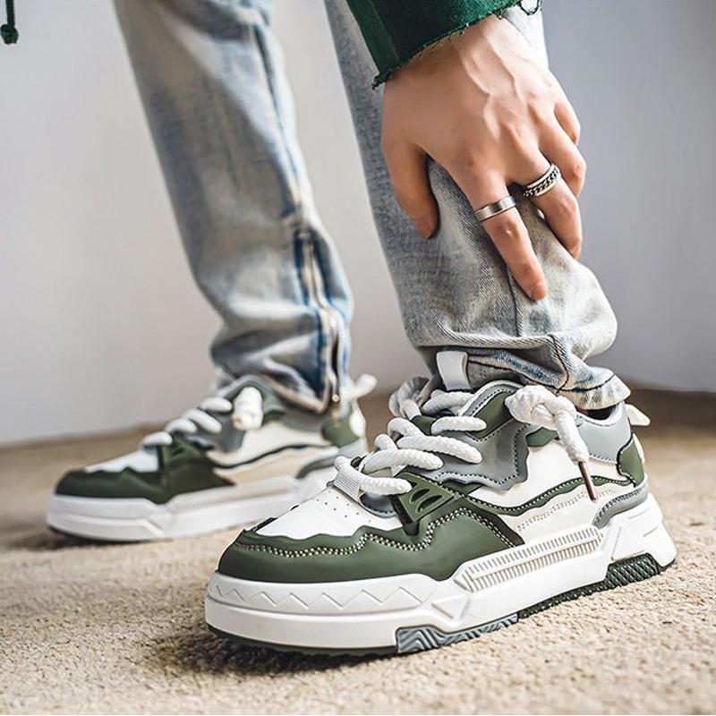 Новые кроссовки мужские водонепроницаемые спортивные туфли для мальчиков школьные кроссовки на платформе дизайнерские беговые кроссовки модные на шнуровке вулканизированные кроссовки