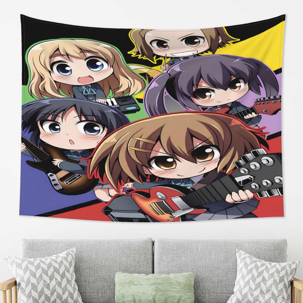 Милый оригинальный аниме-гобелен K-On Декор для девичьей комнаты Подвесная ткань Украшение для стены спальни Аксессуары Фон