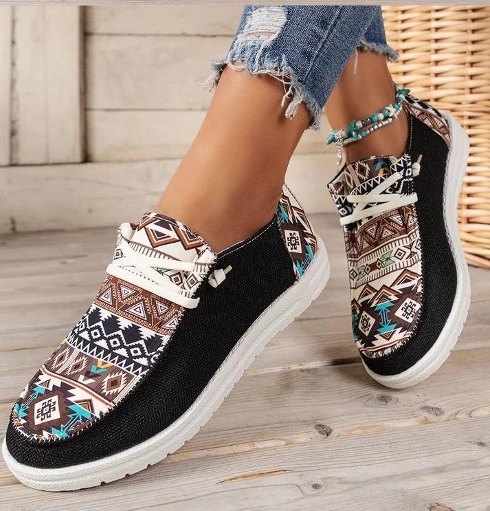 Fashion Fashion Women's Round Toe Walking Cloth Shoe Color Matching Casual Comfortable Shallow Mouth Thick Sole Sneaker Zapatos De Mujer