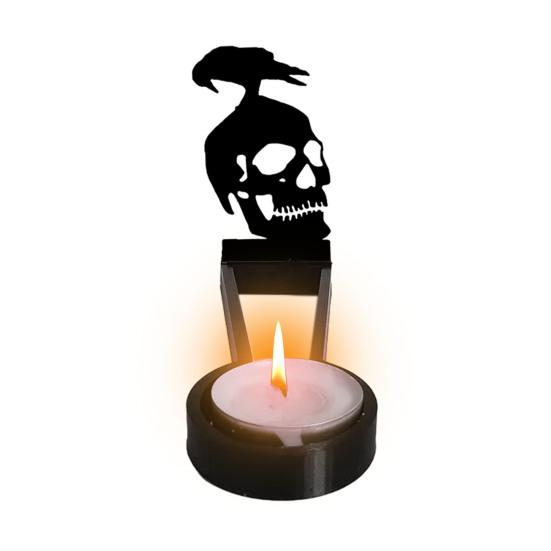 Подсвечник ужасов на Хэллоуин для женщин, череп ворона, свеча, заклинатель теней, украшение, подставка для свечей Tealight