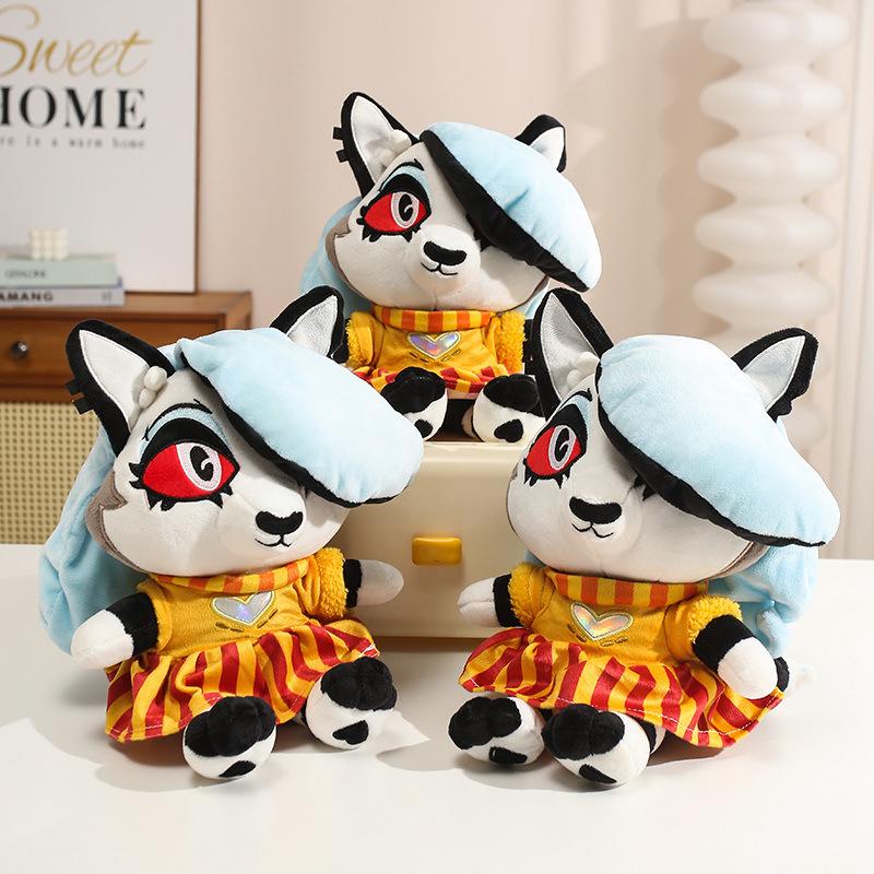 Female Wolf Villain Boss Plush Toy Doll Helluva Boss Merch Soft Cute 30cm