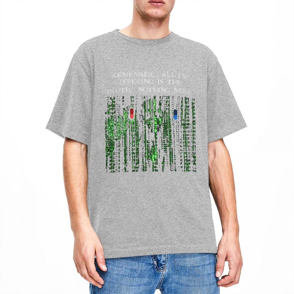 Мужские футболки Neo из фильма Матрица, научно-фантастические топы из чистого хлопка, винтажные футболки с коротким рукавом и круглым вырезом, идея для подарка