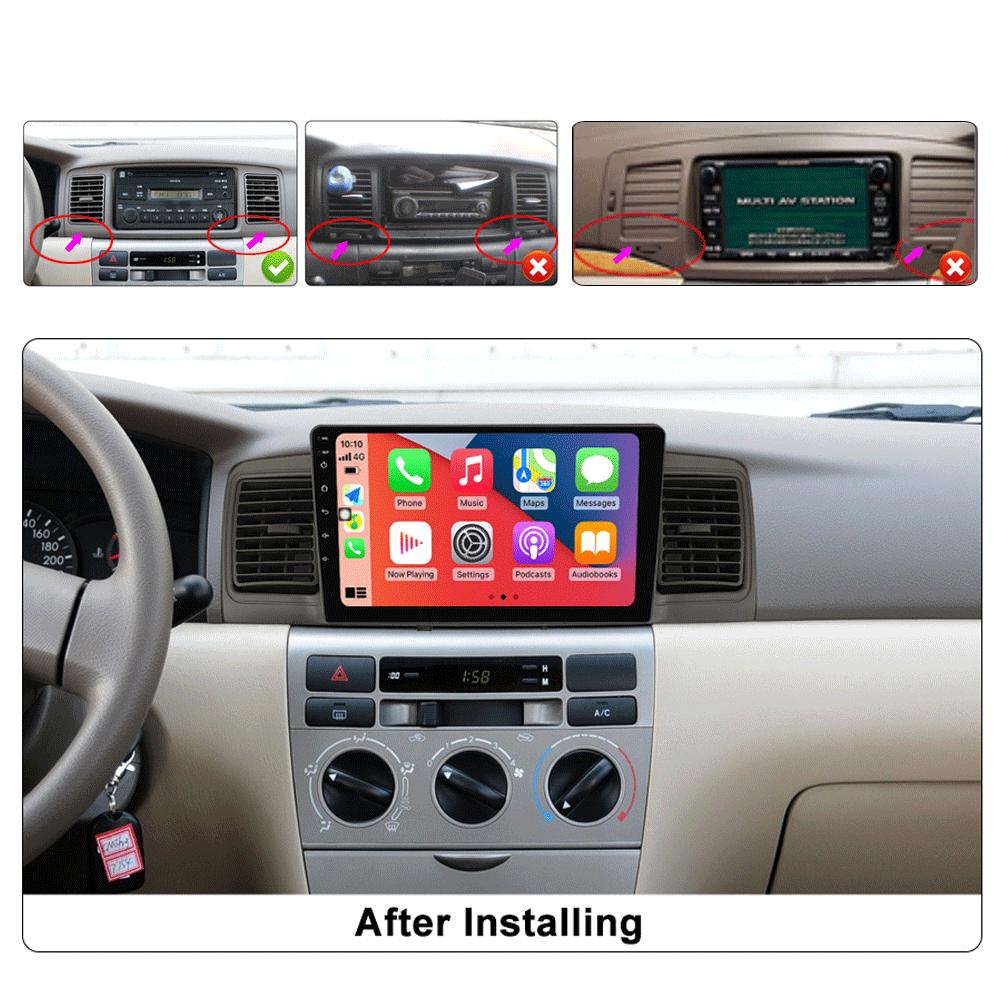 Android Car Radio For Toyota Corolla Fielder E120 2000-2004 Multimedia Player Head Unit Stereo GPS Navigation BT WIFI 1+16GB
