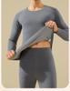 Men's Seamless Thermal Underwear Set with Anti-Static Velvet and Cashmere for Autumn/Winter