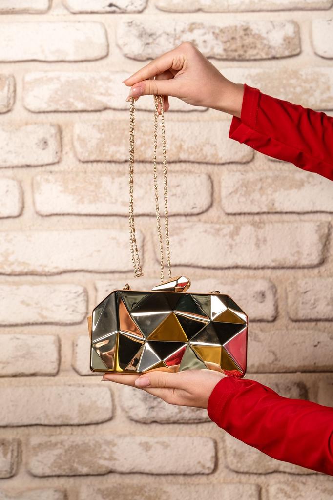 Women's Stylish and Useful Evening Dress Bag Metal Silver Women's Evening Dress Bag