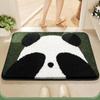 Мультяшный коврик для ванной с рисунком панды - Искусственный кашемир, Устойчивый к пятнам, Идеально подходит для туалета, прихожей или спальни.