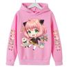 Anya Forger Cute Girls Hoodies Cartoon SPY X FAMILY Printed Kids Sweatshirt Hoodies Children's Clothing Girls Spring Autumn Coat